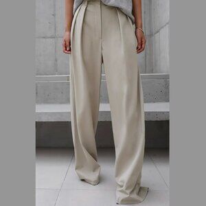 The Frankie Shop Tansy Trousers in Beige